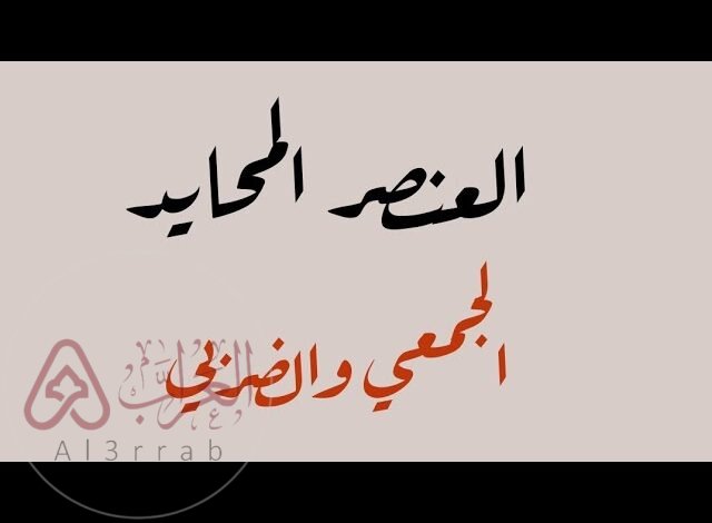 العنصر المحايد الضربي هو