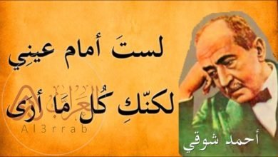 شعر عن حب الوطن لأحمد شوقي 2023