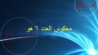 معكوس العدد ٦ هو