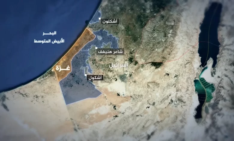 خريطة مستوطنات غلاف غزة