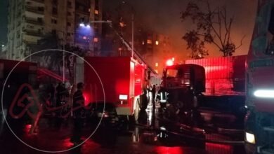 سبب حريق استوديو الاهرام..التفاصيل كاملة صور وفيديو