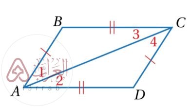 قيم x , y التي تجعل الشكل الرباعي المجاور متوازي أضلاع هي