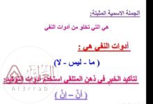 الجملة الاسمية المثبتة هي التي تخلو من أدوات النفي