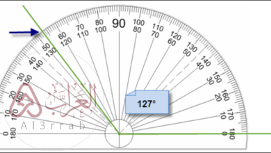 التسميات الصحيحة للزاوية الممثلة أدناه هي