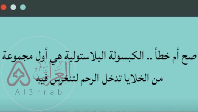 الكبسولة البلاستولية هي أول مجموعة من الخلايا تدخل الرحم لتنغرس فيه. صواب خطأ
