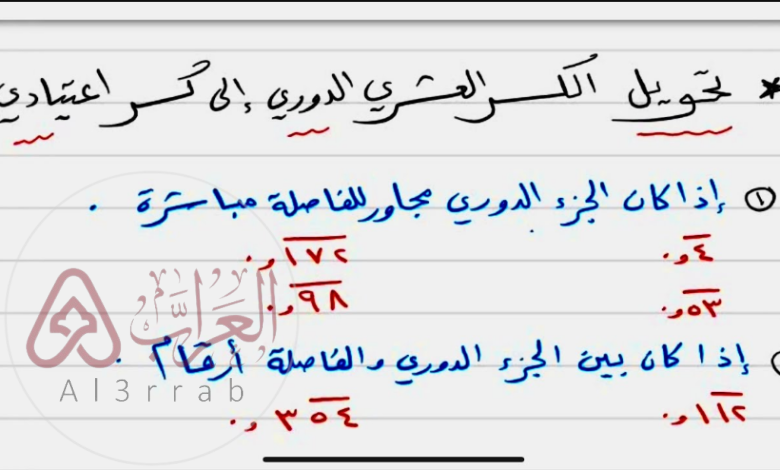 الكسر العشري الذي يساوي ١٣٠ ٪ هو